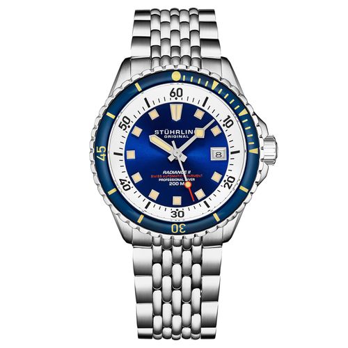 Swiss Automatic Depthmaster Radiance Diver Watch Stainless Steel Case With rotating Unidirectional Bezel and Stainless Steel Beaded metal bracelet Wat - STÜHRLING Original - Modalova
