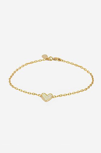 Womens Gold Heart Charm Bracelet - - One Size - MUCHV - Modalova