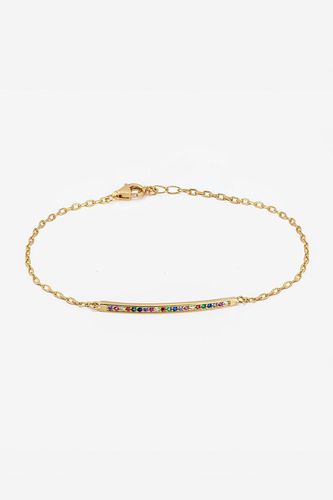 Womens Gold Bar Bracelet With Colourful Stones - - One Size - NastyGal UK (+IE) - Modalova