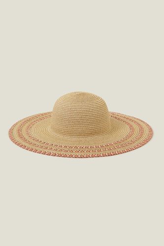 Womens Braided Edge Floppy Hat - - One Size - Accessorize - Modalova