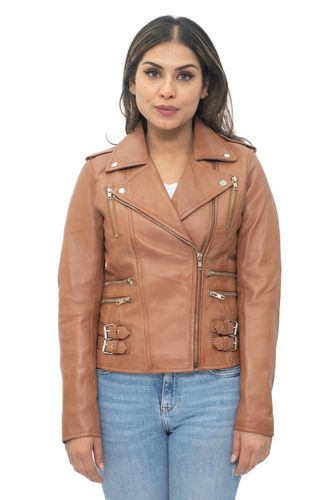 Womens Leather Vintage Brando Biker Jacket-Orlando - - 20 - Infinity Leather - Modalova