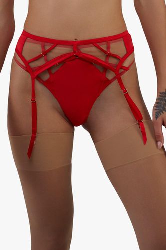Womens Ramona Strap Detail Illusion Mesh Suspender - 20 - NastyGal UK (+IE) - Modalova