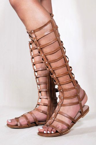 Womens 'Leia' Gladiator Knee High Flat Sandals - - 7 - NastyGal UK (+IE) - Modalova