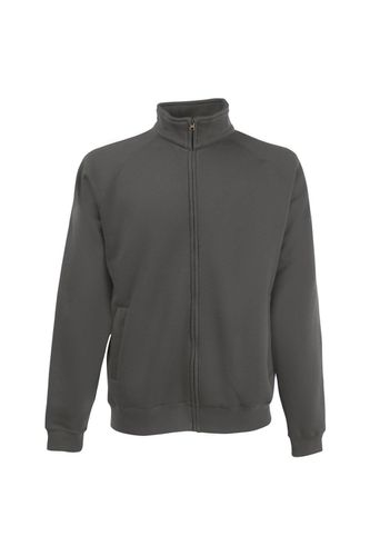 Sweatshirt Jacket - Grey - M - Fruit of the Loom - Modalova
