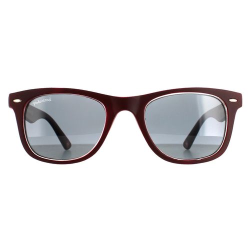 Square Burgundy Rubbertouch Grey Polarized MP41 Sunglasses - - One Size - NastyGal UK (+IE) - Modalova