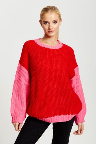 Womens Contrast Sleeve Jumper In Pink And - XS - NastyGal UK (+IE) - Modalova