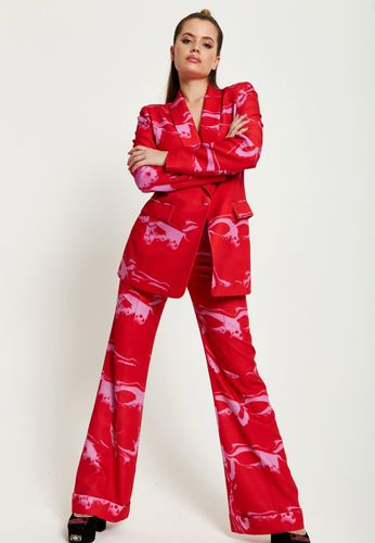 Womens Marble Print Suit Trouser In And Pink - 8 - NastyGal UK (+IE) - Modalova