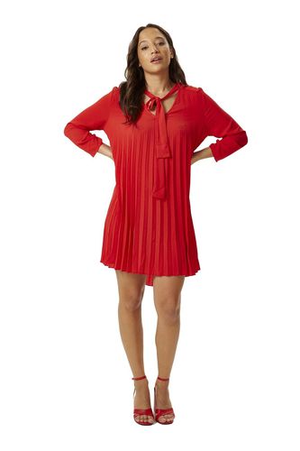 Womens Red Pleated Dress - 12 - Liquorish - Modalova