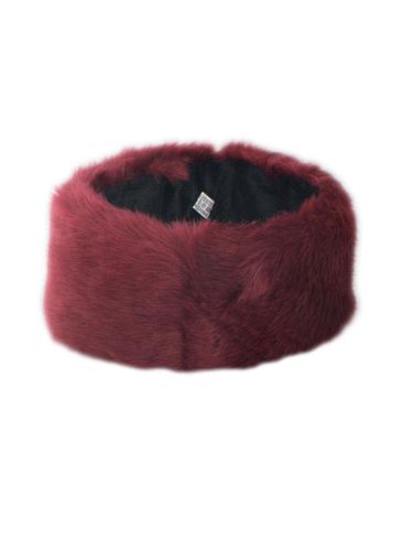 Womens Sofy Faux Fur Headband in Burgundy - - One Size - SVNX - Modalova