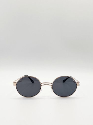 Womens Retro Round Sunglasses in Gold - - One Size - NastyGal UK (+IE) - Modalova