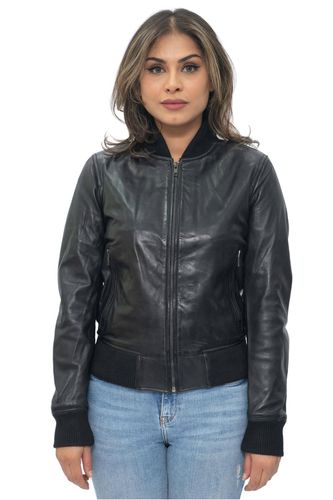 Womens MA-1 Leather Bomber Jacket-Abbotsford - - 20 - Infinity Leather - Modalova