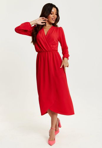 Womens Fake Wrap Midi Dress In - 8 - NastyGal UK (+IE) - Modalova