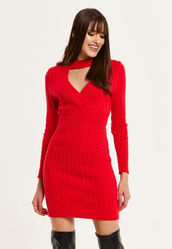 Womens Cut Out Front Cable Knit Mini Dress In - 8 - NastyGal UK (+IE) - Modalova