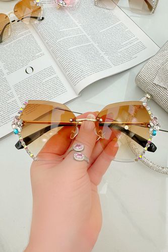 Womens Crystal Allure Fashion Glasses - - One Size - NastyGal UK (+IE) - Modalova