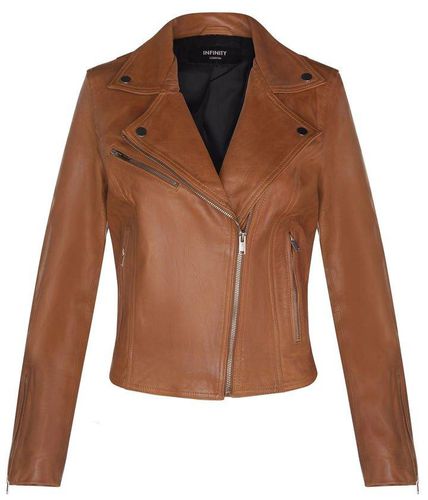 Womens Classic Leather Brando Biker Jacket-Loughton - - 12 - Infinity Leather - Modalova