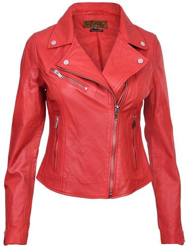 Womens Classic Leather Brando Biker Jacket-Loughton - - 16 - Infinity Leather - Modalova