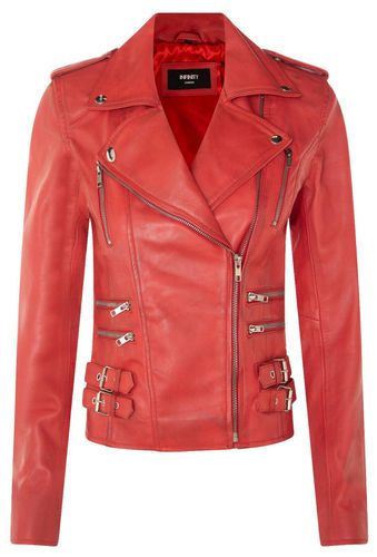 Womens Leather Brando Biker Jacket-Loddon - - 22 - NastyGal UK (+IE) - Modalova