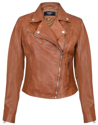 Womens Smart Leather Biker Jacket-Matlock - - 16 - Infinity Leather - Modalova