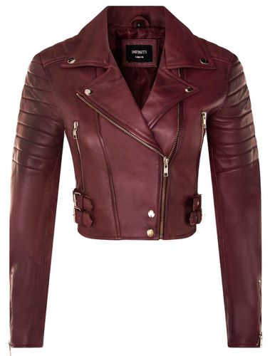 Womens Brando Cropped Leather Jacket-Longtown - - 22 - NastyGal UK (+IE) - Modalova