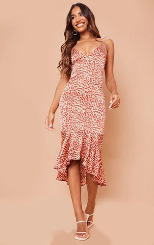 Womens Leopard Print Frill Hem Midi Dress - 4 - NastyGal UK (+IE) - Modalova
