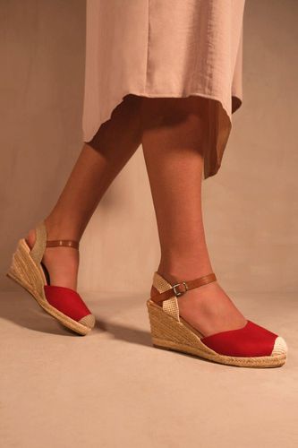 Womens 'Blakely' Low Wedge Espadrille Sandals With Close Toe - - 7 - Where's That From - Modalova