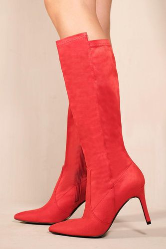 Womens 'Marta' Pointed Toe Calf High Boots With Side Zip - - 3 - NastyGal UK (+IE) - Modalova