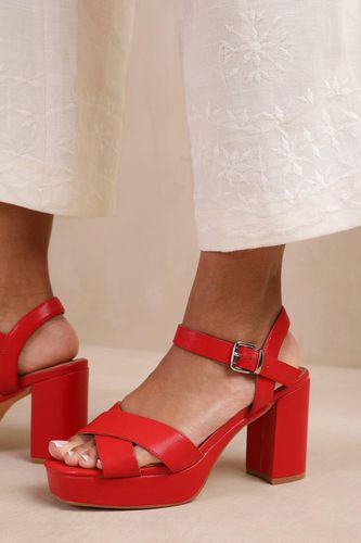 Womens 'Marcia' Wide Fit Statement Platform Strappy Block High Heels Shoes - - 7E - NastyGal UK (+IE) - Modalova