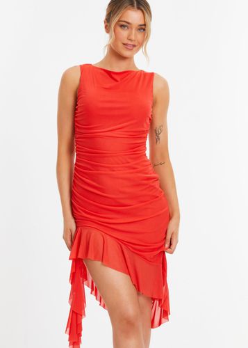 Womens Mesh Frill Mini Dress - - 8 - NastyGal UK (+IE) - Modalova