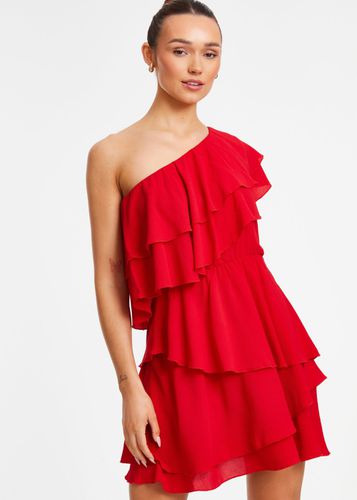 Womens One Shoulder Tiered Mini Dress - 10 - NastyGal UK (+IE) - Modalova