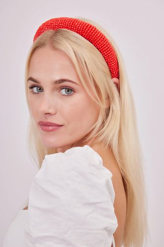 Womens Solid Beaded headband - - One Size - My Accessories London - Modalova