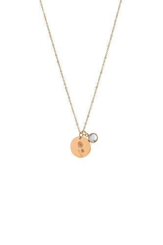 Womens April Birth Flower Necklace with Birthstone - - 18 inches - NastyGal UK (+IE) - Modalova