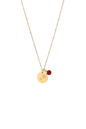 Womens July Birth Flower Necklace with Birthstone - - 18 inches - NastyGal UK (+IE) - Modalova