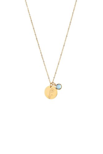Womens March Birth Flower Necklace with Birthstone - - 18 inches - NastyGal UK (+IE) - Modalova