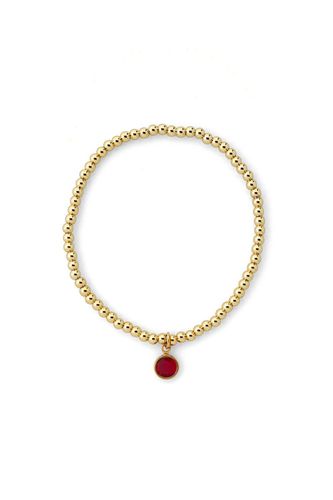 Womens January Birthstone Beaded Bracelet Gold Plated - - One Size - Joy by Corrine Smith - Modalova
