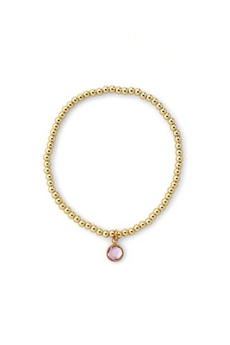 Womens June Birthstone Beaded Bracelet Gold Plated - - One Size - Joy by Corrine Smith - Modalova