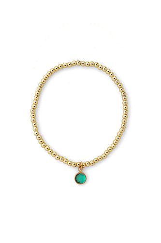 Womens May Birthstone Beaded Bracelet Gold Plated - - One Size - Joy by Corrine Smith - Modalova