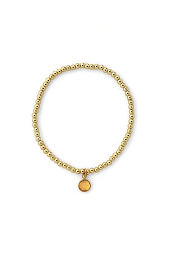 Womens November Birthstone Beaded Bracelet Gold Plated - - One Size - Joy by Corrine Smith - Modalova