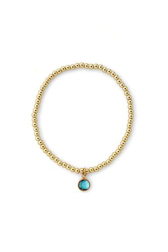 Womens December Birthstone Beaded Bracelet Gold Plated - - One Size - Joy by Corrine Smith - Modalova