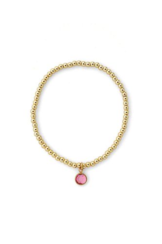 Womens October Birthstone Beaded Bracelet Gold Plated - - One Size - Joy by Corrine Smith - Modalova
