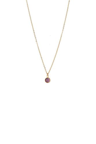 Womens February Birthstone Crystal Necklace Gold Plated - - 18 inches - Joy by Corrine Smith - Modalova