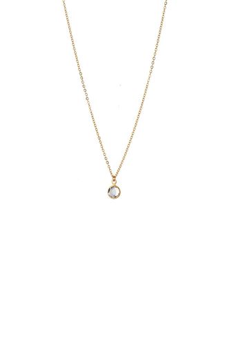 Womens April Birthstone Crystal Necklace Gold Plated - - 18 inches - Joy by Corrine Smith - Modalova