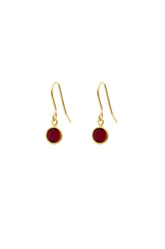 Womens July Birthstone Crystal Drop Earrings Gold Plated - - One Size - Joy by Corrine Smith - Modalova
