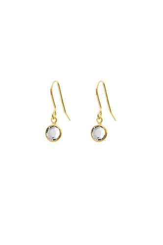Womens April Birthstone Crystal Drop Earrings Gold Plated - - One Size - Joy by Corrine Smith - Modalova