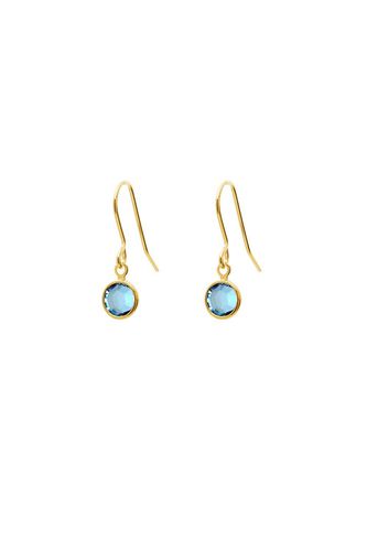 Womens March Birthstone Crystal Drop Earrings Gold Plated - - One Size - Joy by Corrine Smith - Modalova
