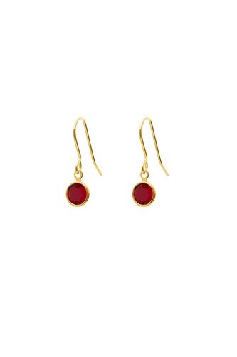 Womens January Birthstone Crystal Drop Earrings Gold Plated - - One Size - Joy by Corrine Smith - Modalova