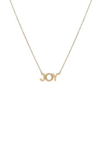Womens JOY Positive Affirmation Necklace Gold Plated - - 18 inches - Joy by Corrine Smith - Modalova