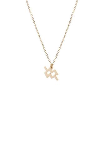 Womens Aquarius Zodiac Charm Necklace Gold Plated - - 18 inches - Joy by Corrine Smith - Modalova