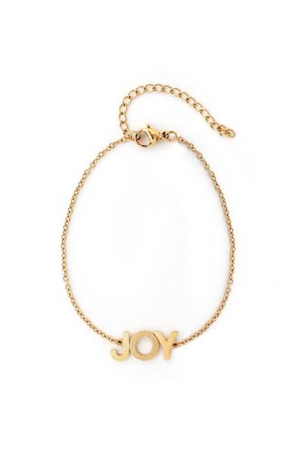 Womens JOY Positive Affirmation Bracelet Gold Plated - - 7.5 inches - Joy by Corrine Smith - Modalova