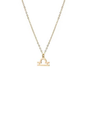 Womens Libra Zodiac Charm Necklace Gold Plated - - 18 inches - Joy by Corrine Smith - Modalova