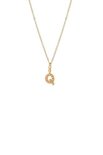 Womens Dainty Pearl Initial 'Q' Necklace Gold Plated - - 18 inches - Joy by Corrine Smith - Modalova
